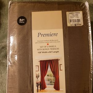 🌟 NWT Brown Lined Curtains